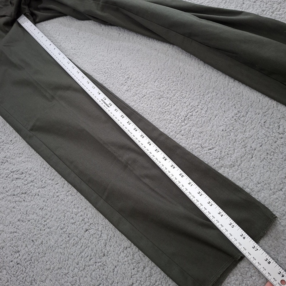 NEW Trail Life USA Pants Mens 30x37 Unhemmed GREEN Sateen Hiking Comfort Waist - Picture 5 of 11